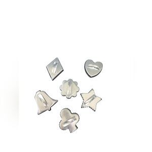 Cookie/Biscuit Cutters - Lot Of 6 VTG Metal Ruffle Edges With Handles